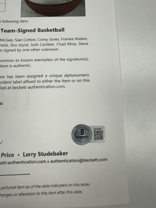 Lebron James 2001-02 St. Vincent St.Mary High School Team Signed Basketball BAS