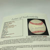 Mint Joe Dimaggio Signed Official American League Baseball JSA COA