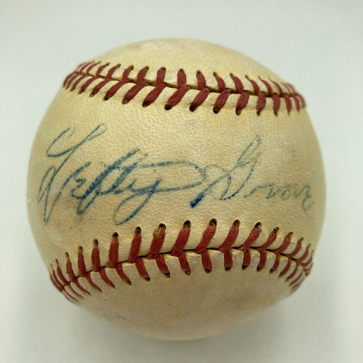 Lefty Grove Single Signed 1940's Official American League Harridge Baseball JSA