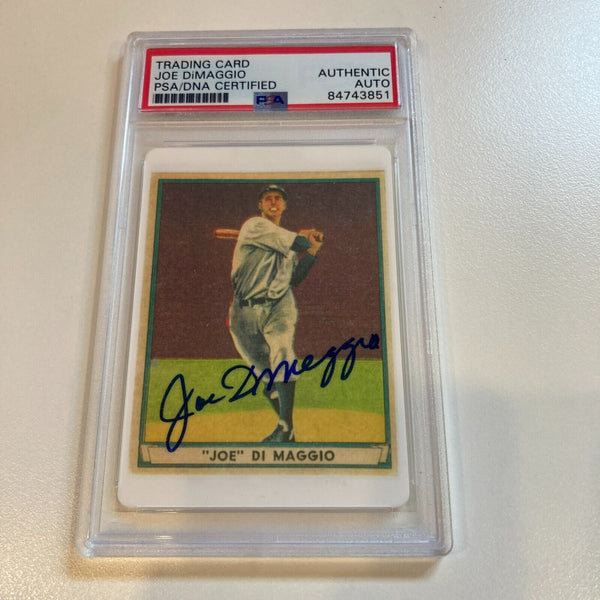 1941 Play Ball Joe Dimaggio Signed Porcelain Baseball Card PSA DNA Auto