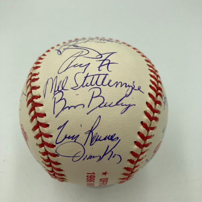 1996 Yankees Team Signed World Series Baseball Derek Jeter Mariano Rivera JSA