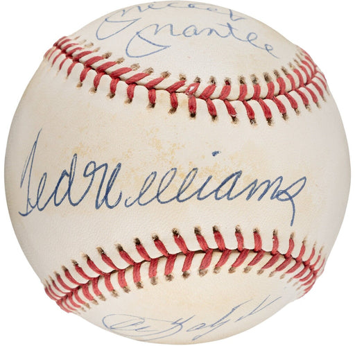 Mickey Mantle Ted Williams Carl Yastrzemski Triple Crown Signed Baseball UDA