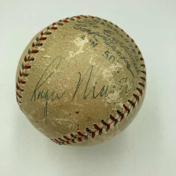 1961 Roger Maris Single Signed Vintage American League Baseball JSA COA