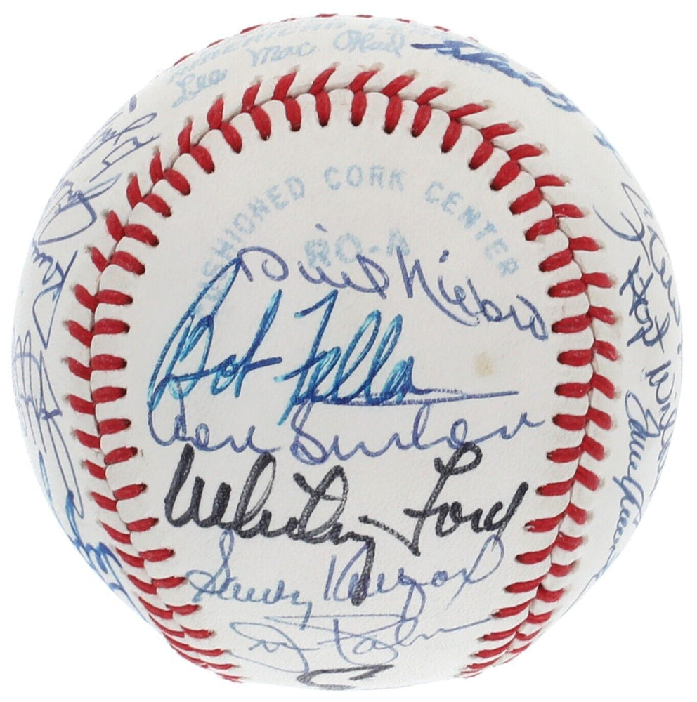 Beautiful HOF Pitching Legends Signed Baseball Sandy Koufax 24 Sigs JSA COA