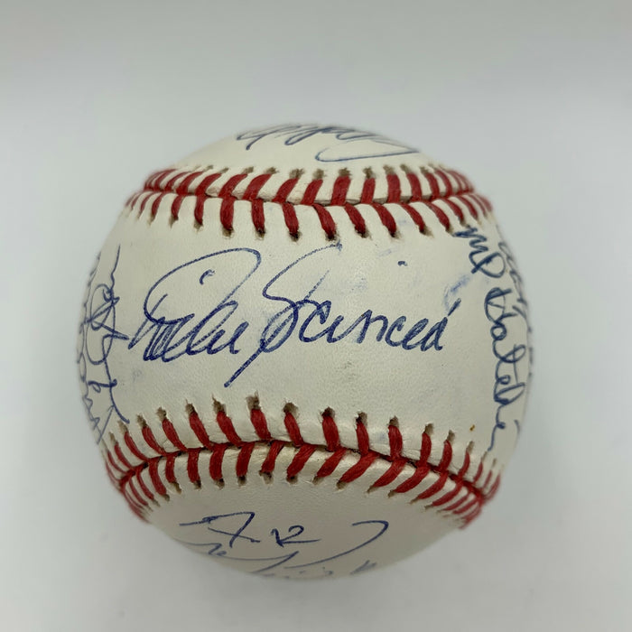 2002 Anaheim Angels World Series Champs Team Signed W.S. Baseball With JSA COA