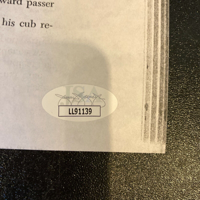 Sid Luckman Signed Autographed Photo Sheet JSA COA