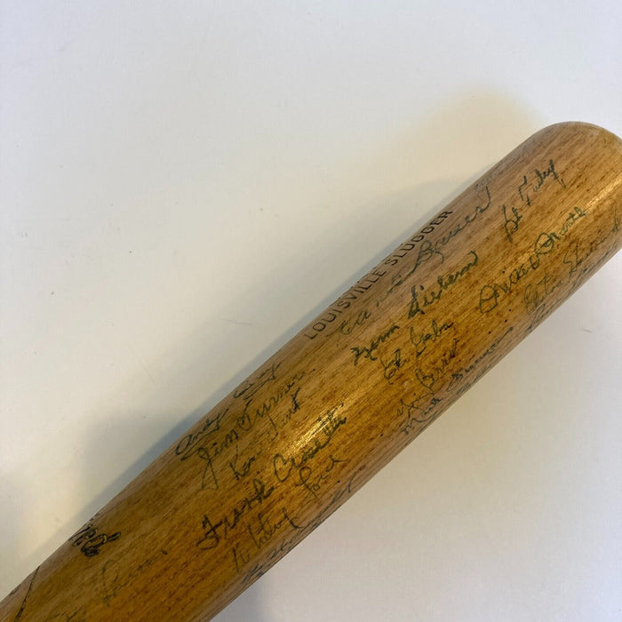 Beautiful 1959 New York Yankees Team Signed Baseball Bat Mickey Mantle JSA COA