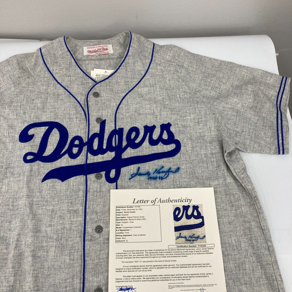 Sandy Koufax Hall Of Fame 1972 Signed Authentic Brooklyn Dodgers Jersey JSA COA