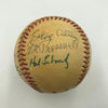 1984 Ohio Hall Of Fame Induction Signed Baseball Bob Howsam Mike Garcia JSA COA