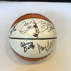2008 Hall Of Fame Induction Signed Basketball Hakeem Olajuwon Pat Riley JSA COA