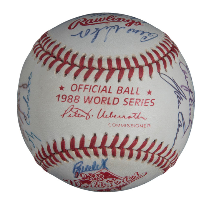 1988 Oakland Athletics A's AL Champs Team Signed World Series Baseball JSA COA