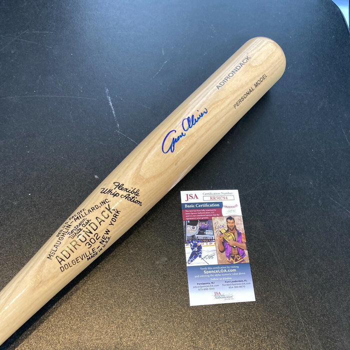 Gene Oliver Signed Adirondack Baseball Bat 1969 Chicago Cubs With JSA COA