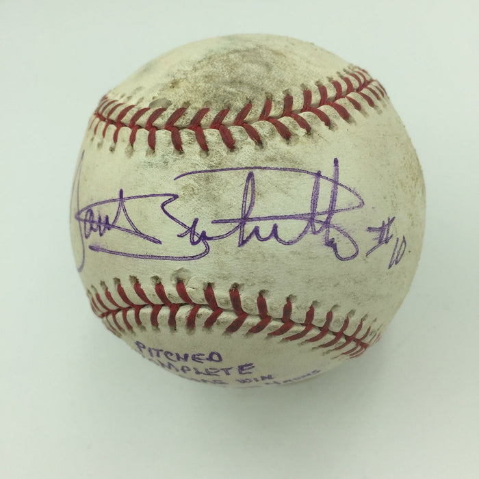 Rare Dante Bichette Pitched Complete Game Signed Heavily Inscribed Baseball PSA