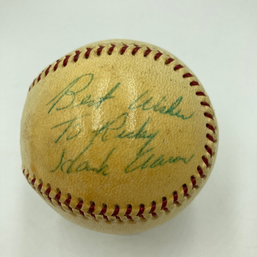 Vintage 1960's Hank Aaron Playing Days Signed National League Baseball JSA COA