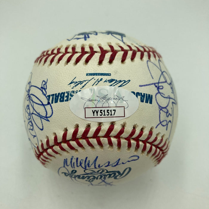 2004 New York Yankees Team Signed Baseball Derek Jeter Mariano Rivera JSA COA
