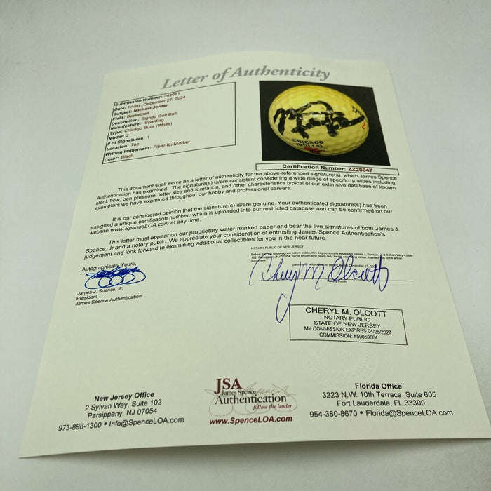 Michael Jordan Signed 1980's Chicago Bulls Golf Ball JSA COA Auto