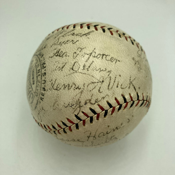1924 St. Louis Cardinals Team Signed Baseball Rogers Hornsby Bottomley JSA COA
