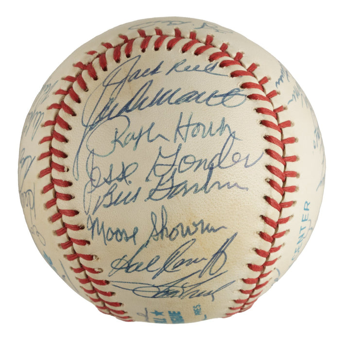 1961 New York Yankees World Series Champs Team Signed Baseball Mickey Mantle JSA