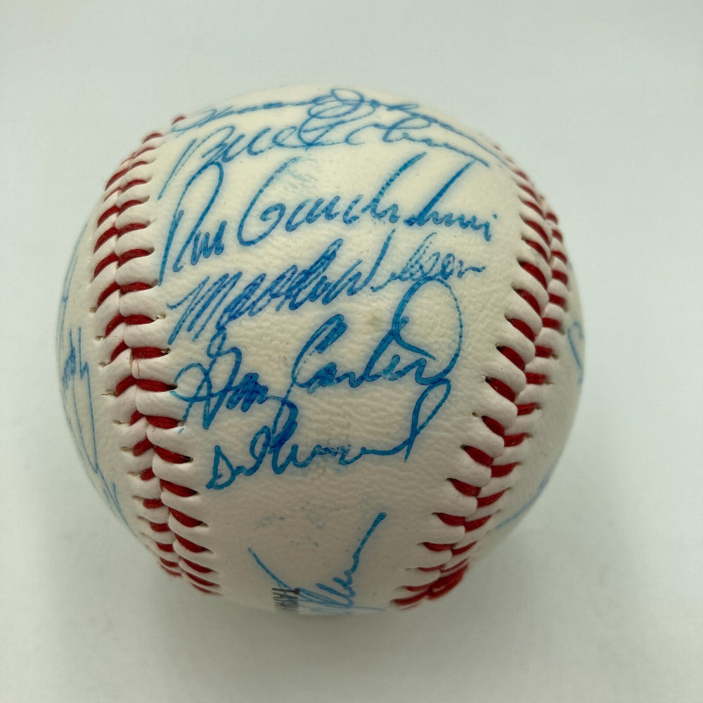 1985 - 1986 New York Mets Team Signed Baseball 28 Sigs With Gary Carter