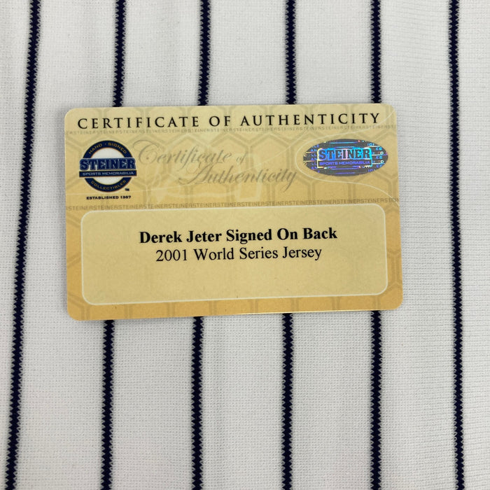 Derek Jeter Signed 2001 New York Yankees Majestic Game Jersey Steiner & JSA COA