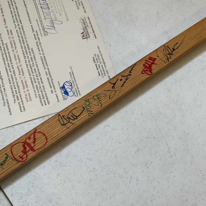 1980 NHL All Star Game Signed Stick Wayne Gretzky & Gordie Howe 26 Sigs JSA COA