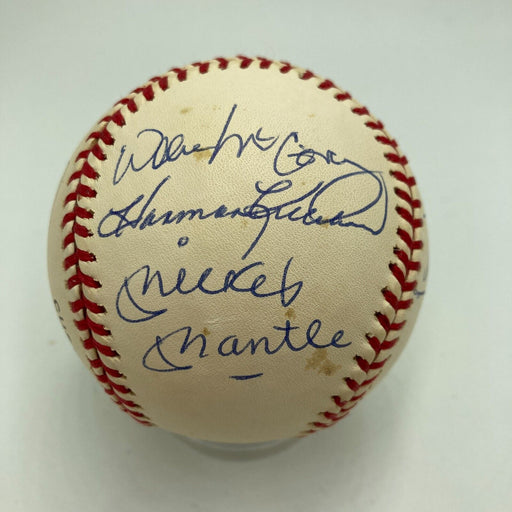 Mickey Mantle Willie Mays Aaron 500 Home Run Signed Baseball PSA DNA Auto 9