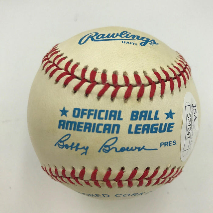 George Lee Sparky Anderson Full Name Signed American League Baseball JSA COA