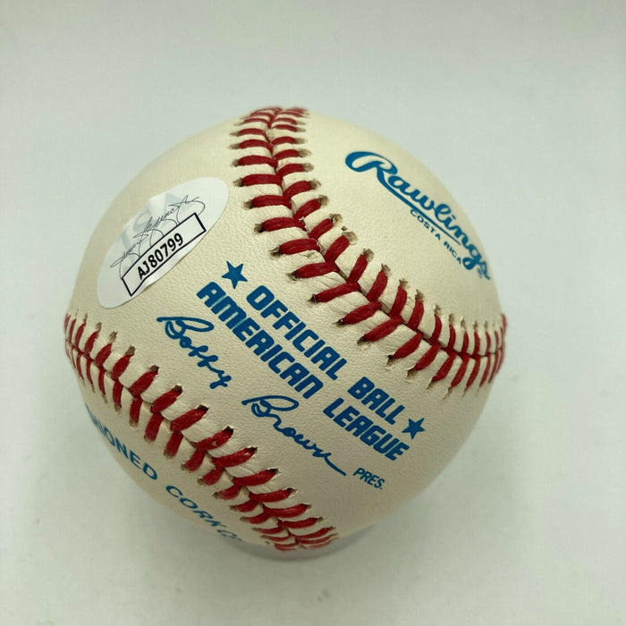 Rick Ferrell Signed Heavily Inscribed American League Baseball JSA COA
