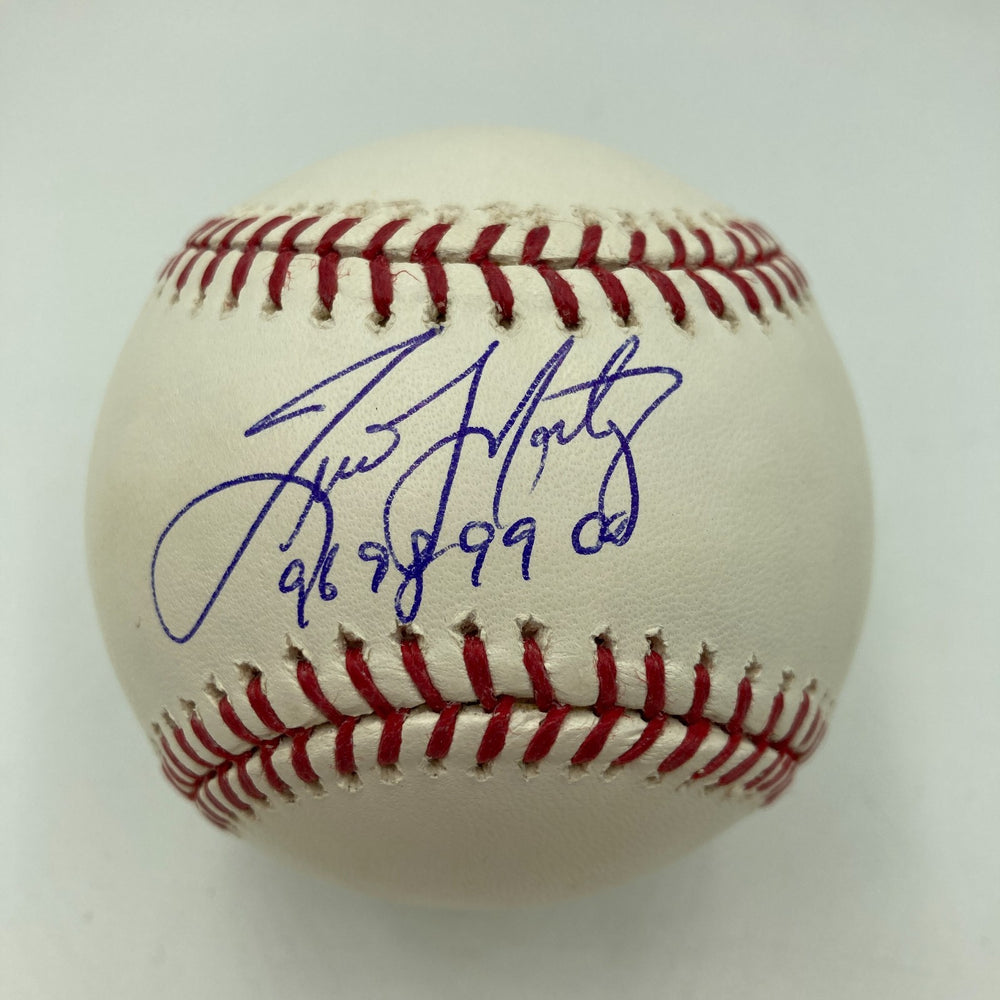 Tino Martinez "1996, 1998, 1999, 2000" World Series Signed Baseball PSA DNA COA