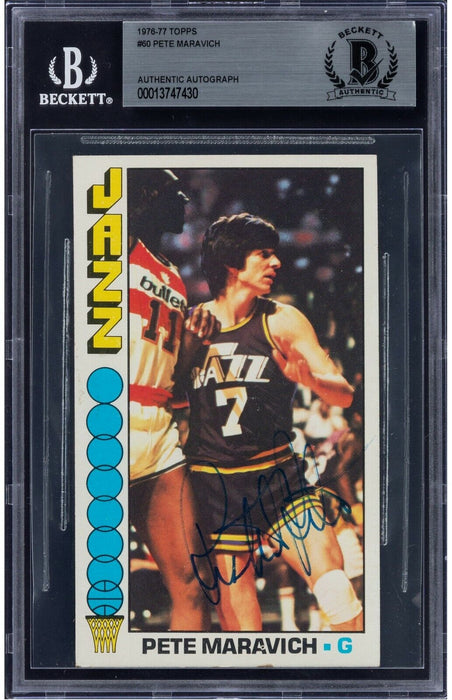 1976 Topps Pete Maravich #60 Signed Autographed Basketball Card BGS Certified