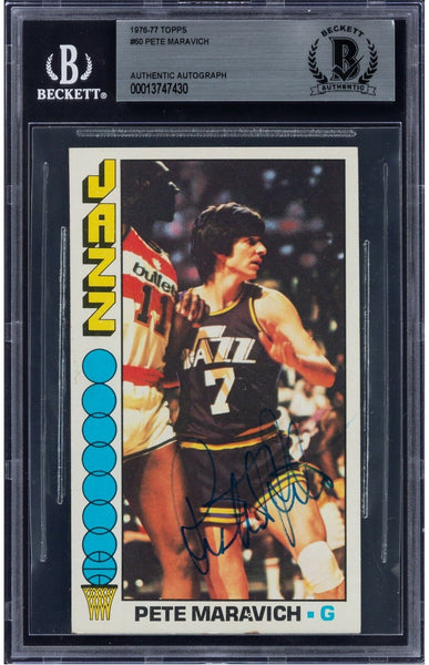 1976 Topps Pete Maravich #60 Signed Autographed Basketball Card BGS Certified