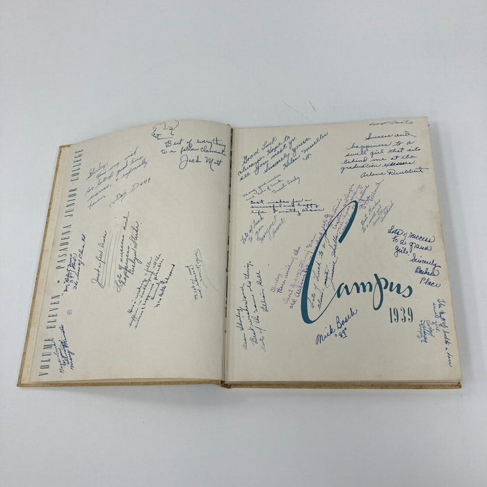 Jackie Robinson Signed 1939 Pasadena City College Yearbook 6 Signatures! JSA COA