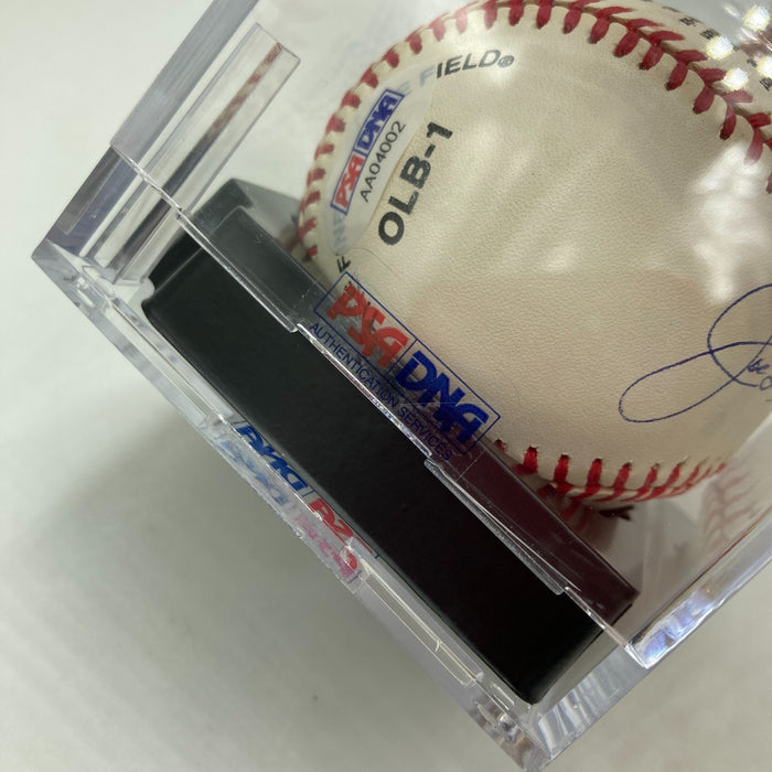 Beautiful Joe Dimaggio Signed American League Baseball PSA Graded MINT 9