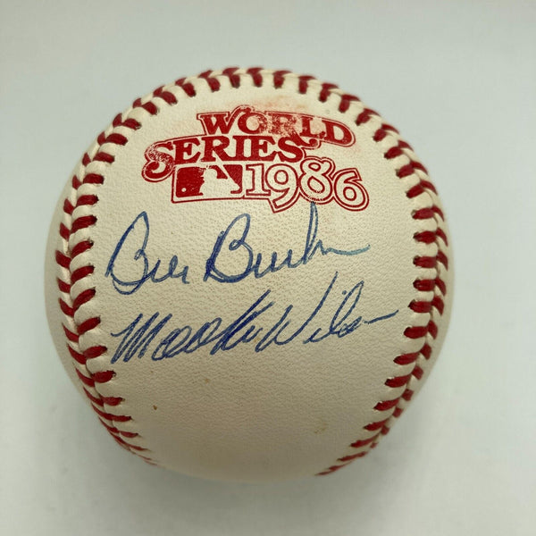 Bill Buckner & Mookie Wilson Signed 1986 World Series Baseball JSA COA
