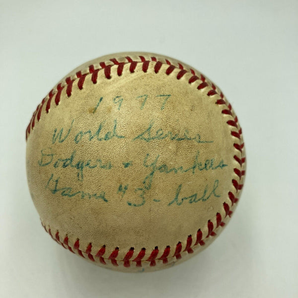 1977 World Series Signed Game Used Baseball New York Yankees VS Dodgers JSA COA