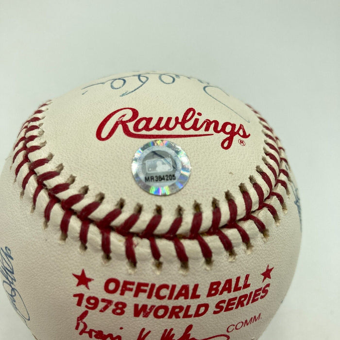 1978 New York Yankees World Series Champs Team Signed W.S. Baseball MLB Hologram