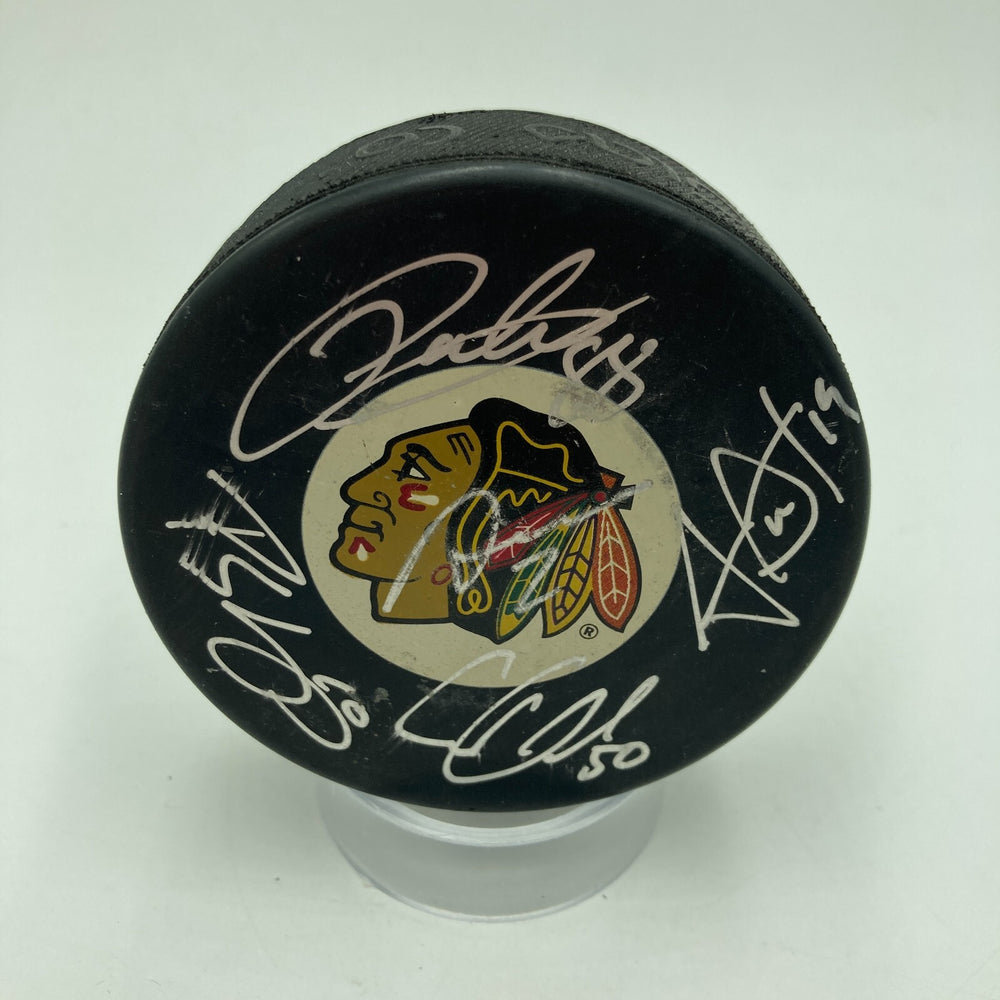 2012-13 Chicago Blackhawks Stanley Cup Team Signed Hockey Puck JSA COA