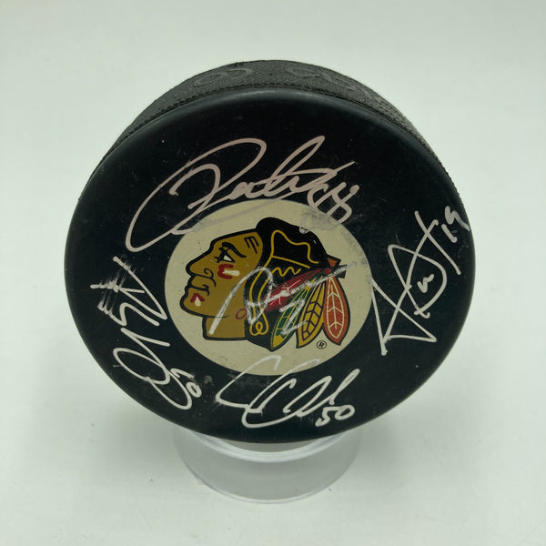 2012-13 Chicago Blackhawks Stanley Cup Team Signed Hockey Puck JSA COA