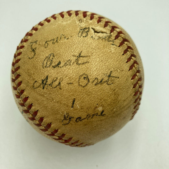 Extraordinary Jesse Burkett Signed Inscribed STAT Baseball JSA COA HOF Dec. 1953