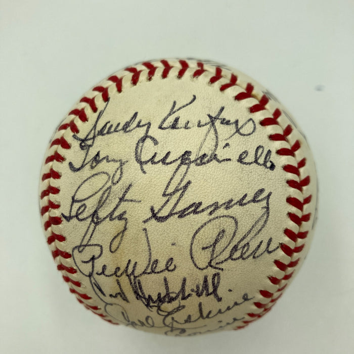 Roger Maris Sandy Koufax Mays Aaron Hall Of Fame Multi Signed Baseball JSA COA