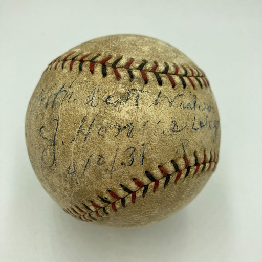 Honus Wagner Single Signed 1931 Official National League Baseball JSA COA