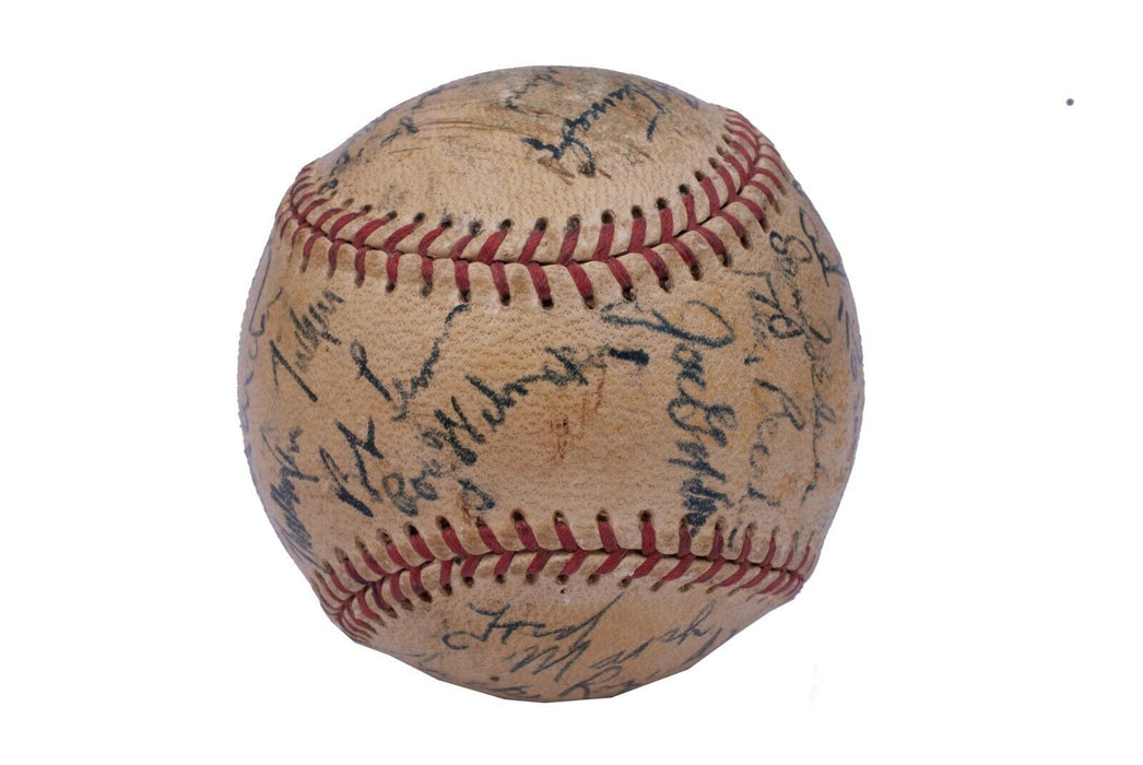 Satchel Paige 1949 Cleveland Indians Team Signed Baseball Beckett COA