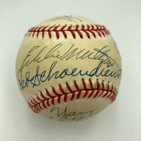 1957 Milwaukee Braves World Series Champs Team Signed Baseball JSA COA