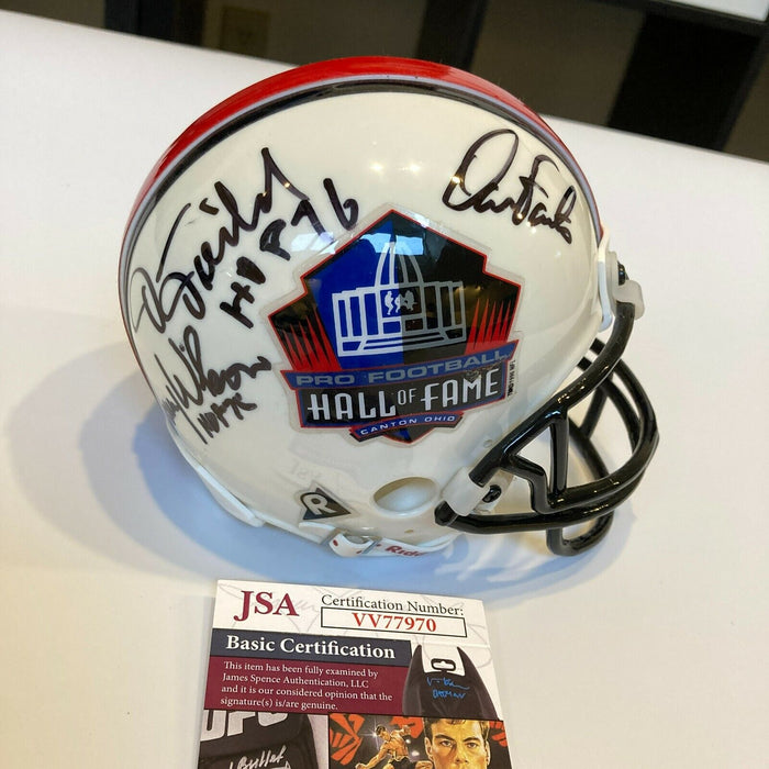 HOF Multi Signed Mini Helmet Dan Fouts Larry Wilson Mel Renfro Dan Dierdorf JSA