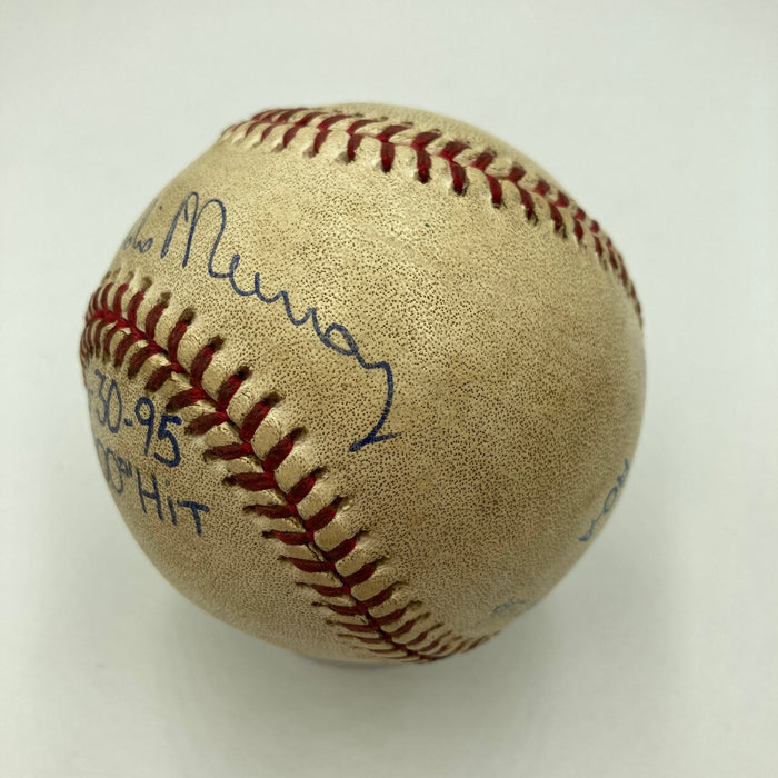 Eddie Murray 3,000th Hit Signed Game Used Baseball June 30, 1995 JSA COA