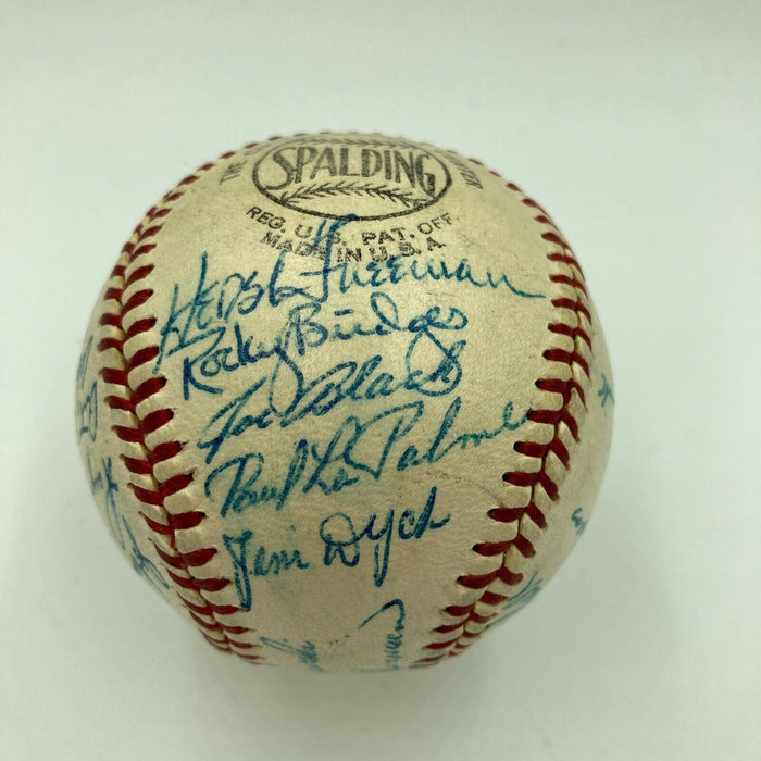 Nice 1956 Frank Robinson Rookie Cincinnati Reds Team Signed Baseball JSA COA
