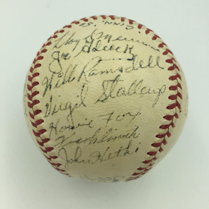 Nice 1950 Cincinnati Reds Team Signed National League Baseball 27 Sigs JSA COA