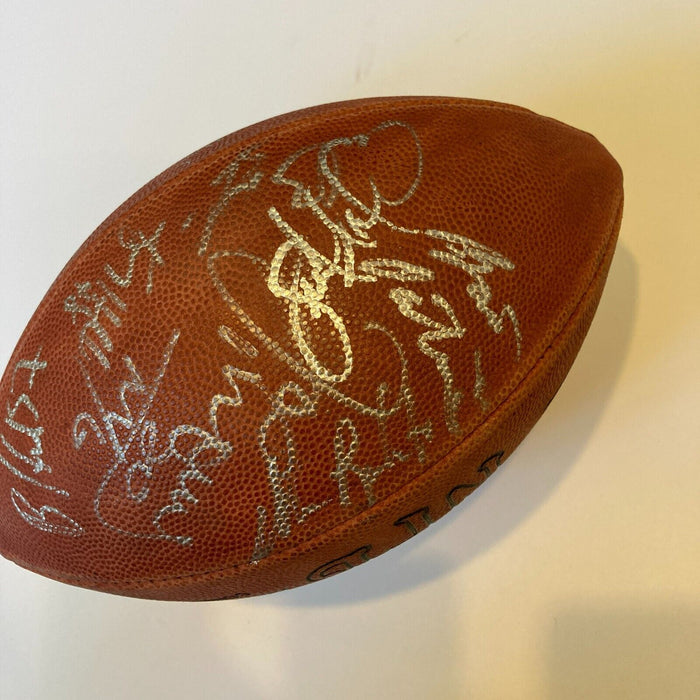 1986 New York Giants Super Bowl Champs Team Signed Wilson NFL Football Steiner