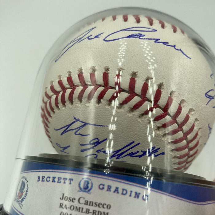 Jose Canseco Signed Inscribed STAT Baseball Beckett BGS Certified