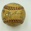 1955 Yankees Old Timers Day Signed Baseball Mickey Mantle Al Simmons JSA COA